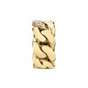 ANELLO CATENA ORO GIALLO,ARGENTO/PAVE ROSA PP ARGENTO 014