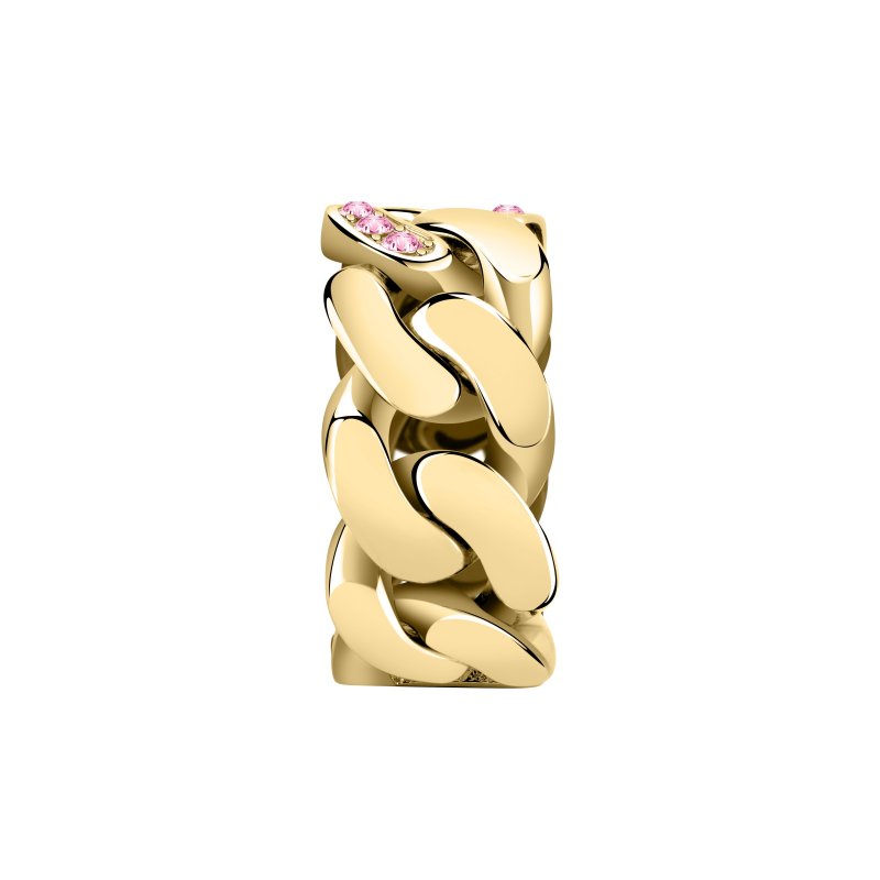ANELLO CATENA ORO GIALLO,ARGENTO/PAVE ROSA PP ARGENTO 014