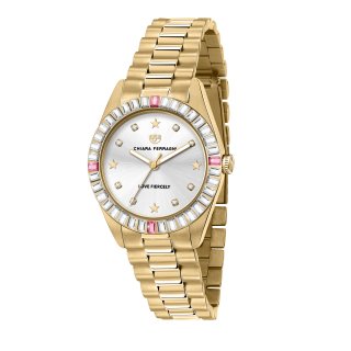 everyday 34mm 3h silver/white dial bracelet yellow gold