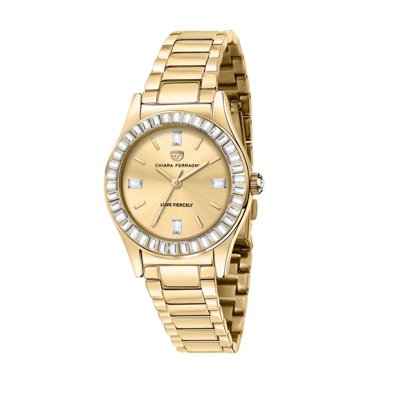contemporary 32mm 3h yellow gold dial bracelet yellow gold