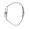 contemporary 32mm 3h silver/white stones dial bracelet stainless steel