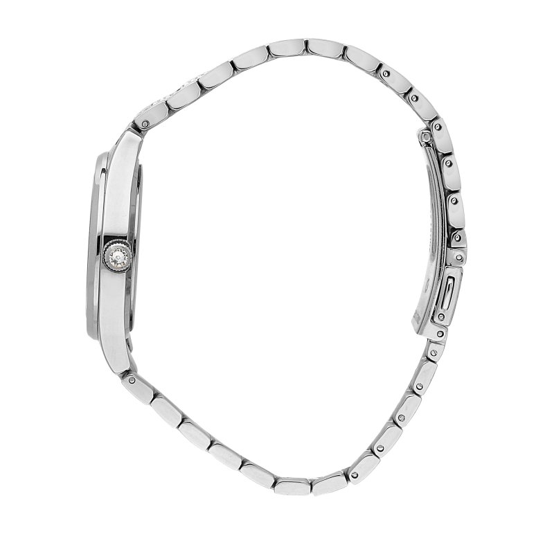 contemporary 32mm 3h silver/wihte dial bracelet stainless steel