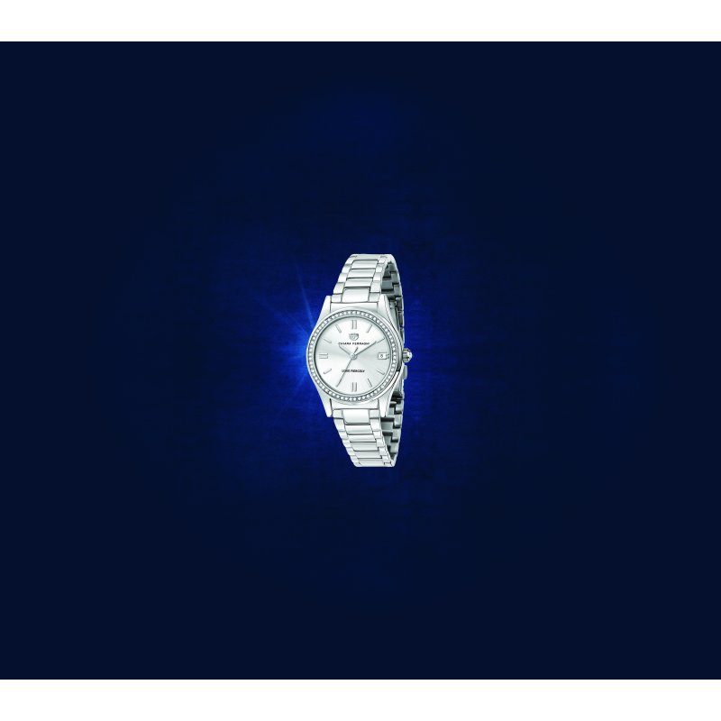contemporary 32mm 3h silver/wihte dial bracelet stainless steel