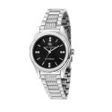 contemporary 32mm 3h black dial bracelet stainless steel
