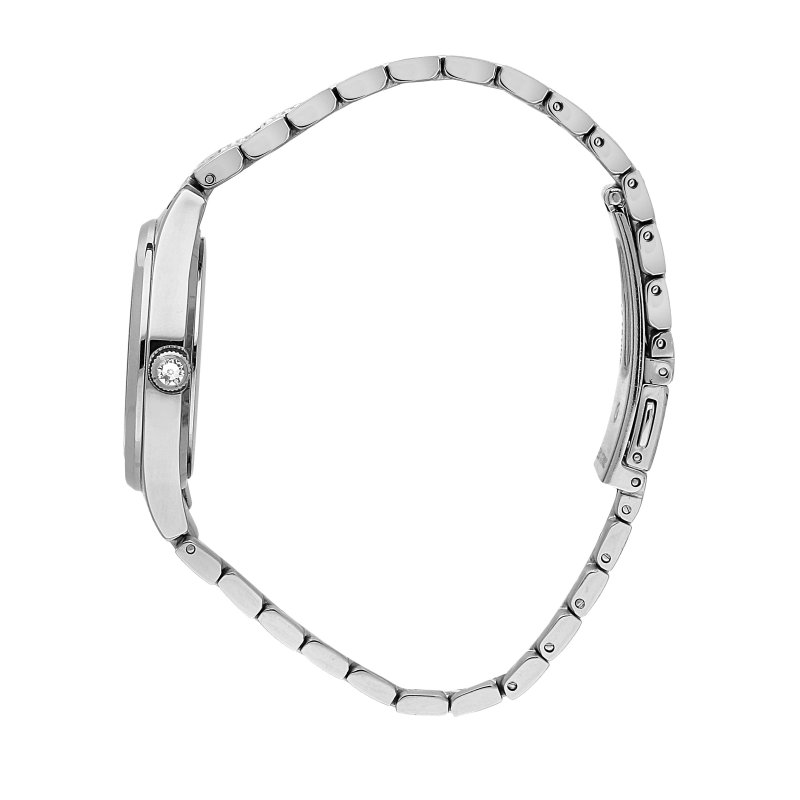 contemporary 32mm 3h black dial bracelet stainless steel