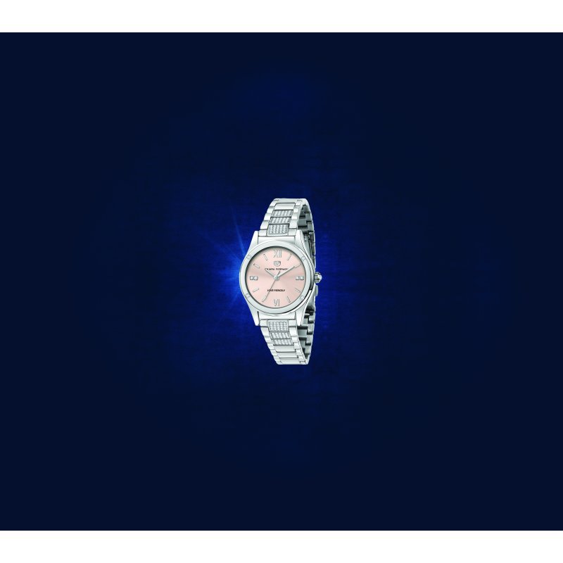 contemporary 32mm 3h rose dial bracelet stainless steel