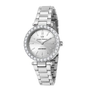 lady like 36mm 2h white/silver dial bracelet stainless steel