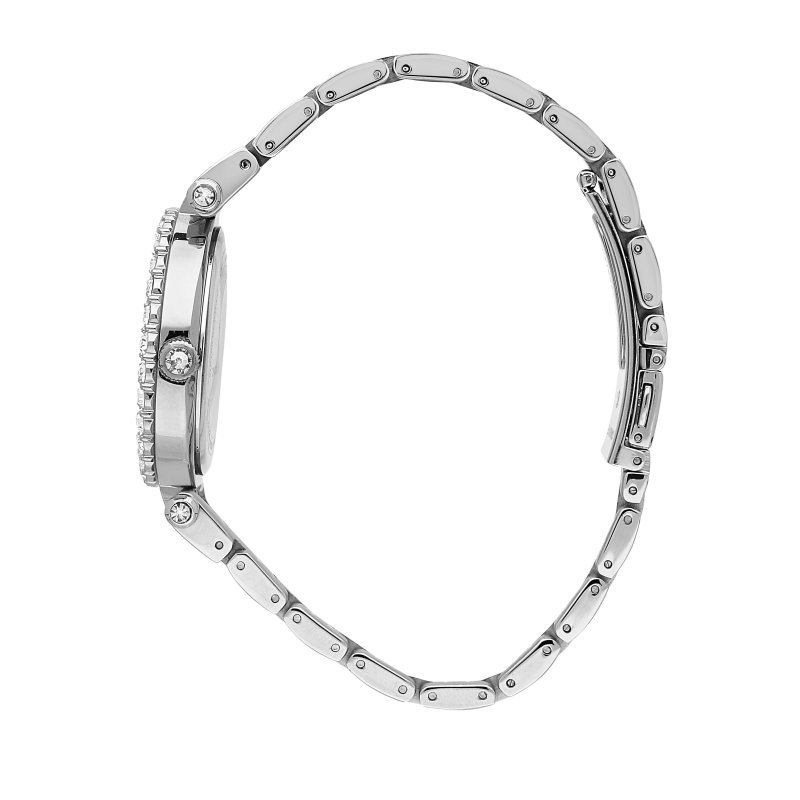 lady like 36mm 2h white/silver dial bracelet stainless steel