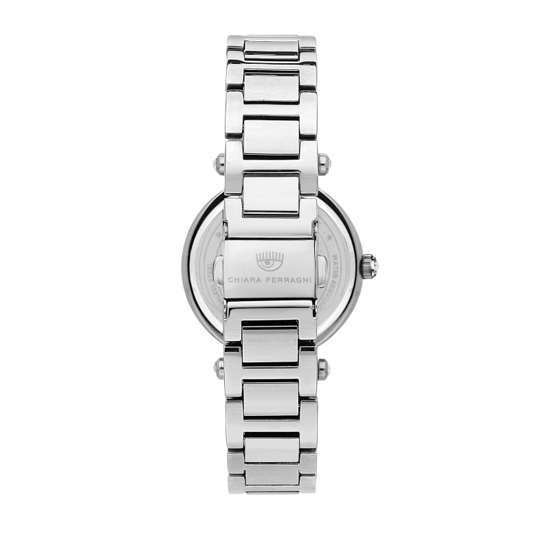 lady like 36mm 2h white/silver dial bracelet stainless steel