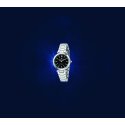 lady like 34mm 2h black dial bracelet stainless steel
