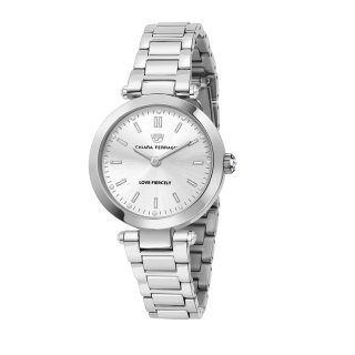 lady like 34mm 2h silver white dial bracelet stainless steel