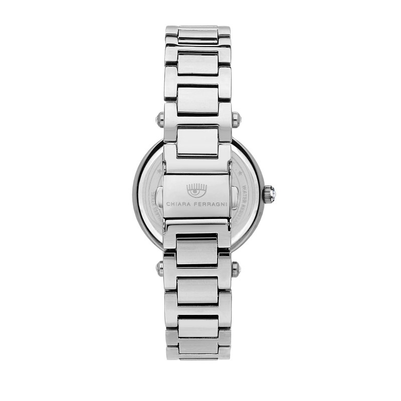 lady like 34mm 2h silver white dial bracelet stainless steel