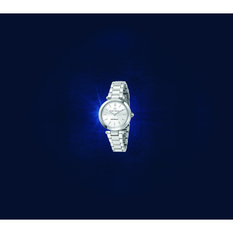 lady like 34mm 2h silver white dial bracelet stainless steel