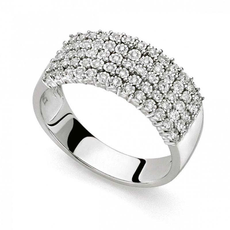 Donna Oro - Anello Incanto - Oro Bianco - Diamante
