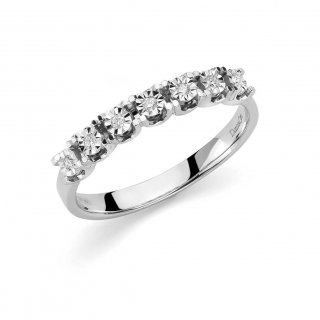 Donna Oro - Anello Incanto - Oro Bianco - Diamante