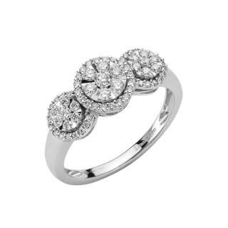 Anello Trilogy Fiocchi con diamanti