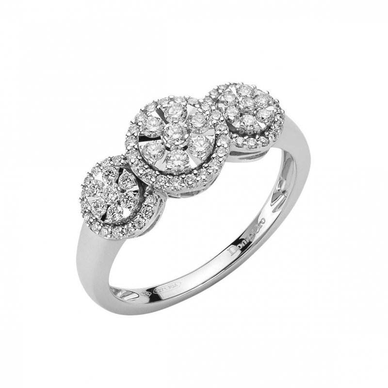 Anello Trilogy Fiocchi con diamanti