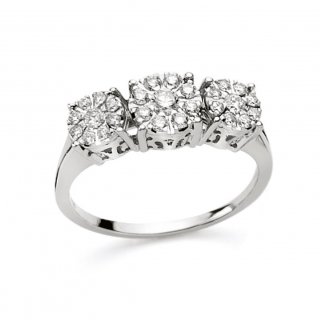 Anello Trilogy Fiocchi con diamanti