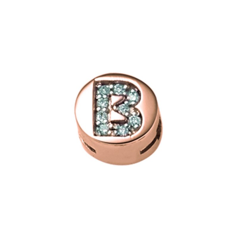Elements Donnaoro - Lettera B - Oro Rosa - Diamanti