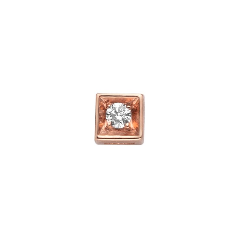 Elements Donnaoro - Profilo Quadrato - Oro Rosa - Diamanti