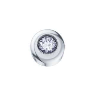 Punto luce in oro bianco e diamante