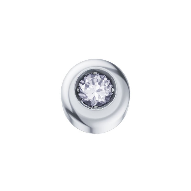 Punto luce in oro bianco e diamante