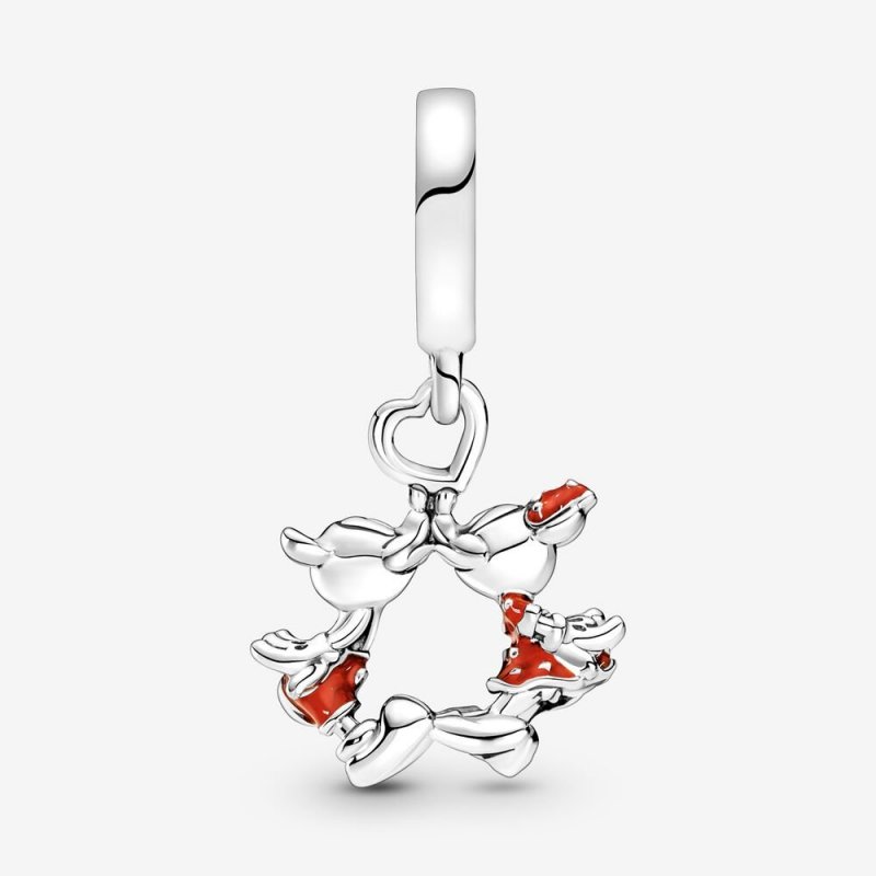 Disney, Charm Pendente Mickey Mouse & Minnie, Il Bacio