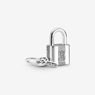 Charm Pendente Lucchetto E Chiave Dell'Amore