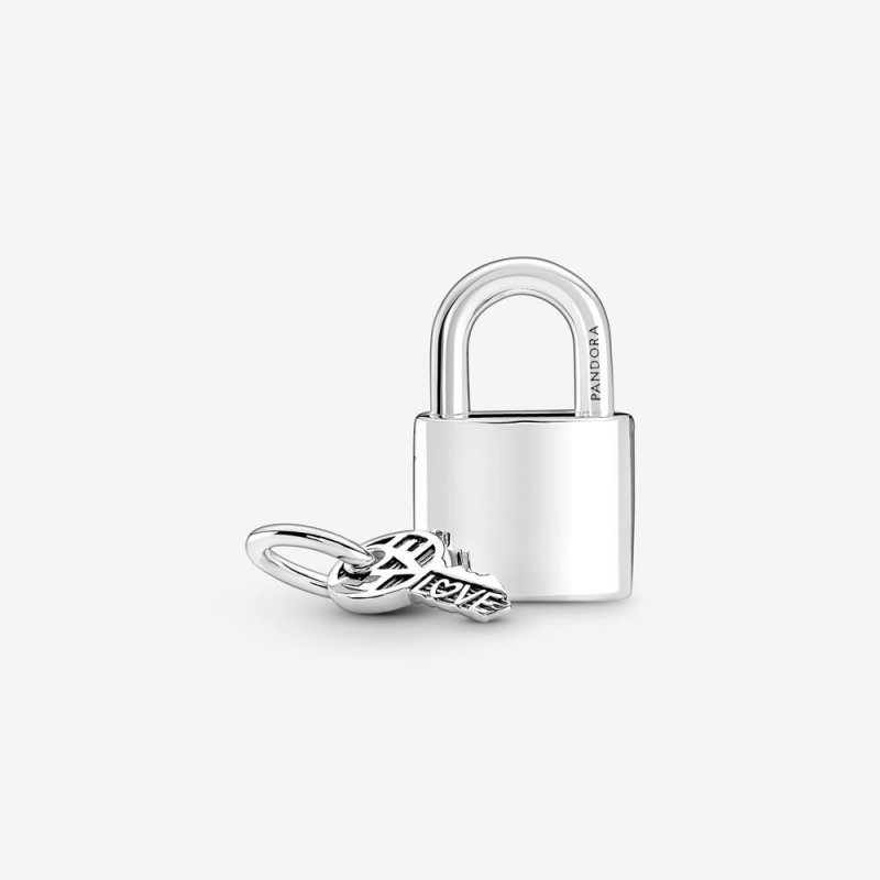 Charm Pendente Lucchetto E Chiave Dell'Amore