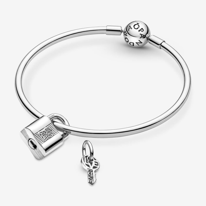 Charm Pendente Lucchetto E Chiave Dell'Amore