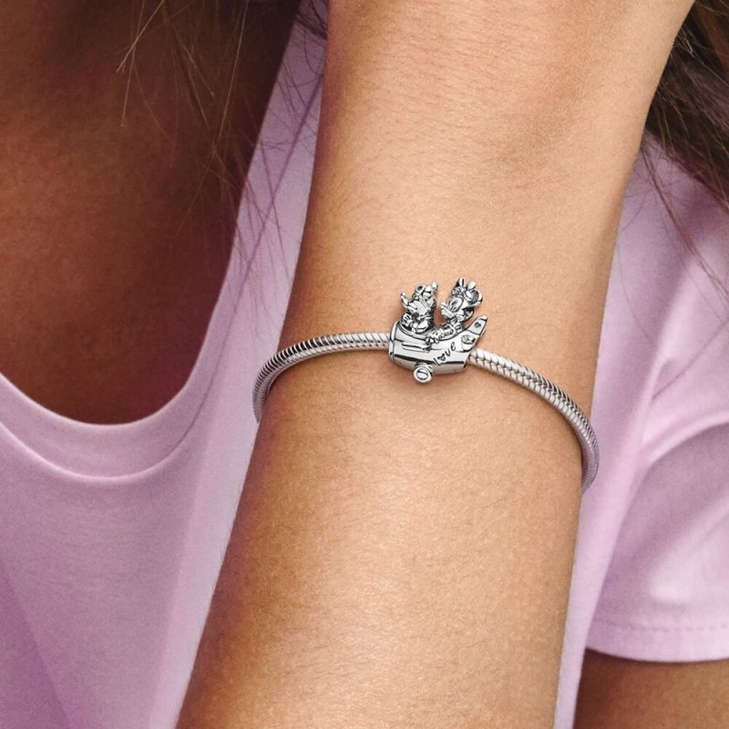 Disney, Charm L'Aereo Di Mickey Mouse & Minnie