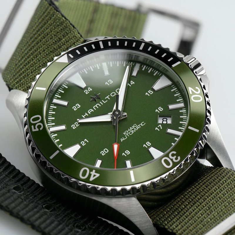 Hamilton - Khaki Navy Scuba Auto - Acciaio - Verde