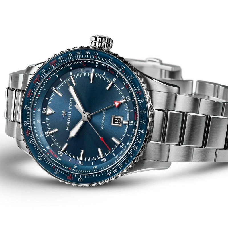 Hamilton - Khaki Aviation - Converter Auto Gmt - Acciaio