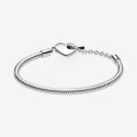 Bracciale Pandora Moments Con Maglia Snake, Cuore E Barretta A T