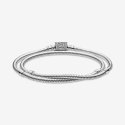 Doppio Bracciale Con Chiusura Pavè