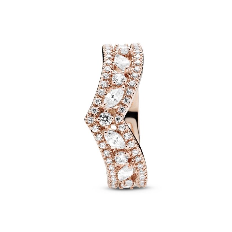 Anello chevron doppio taglio marquise