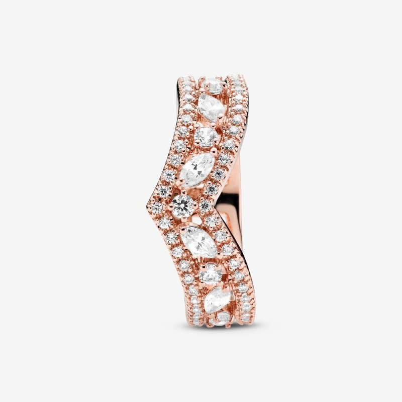 Anello chevron doppio taglio marquise
