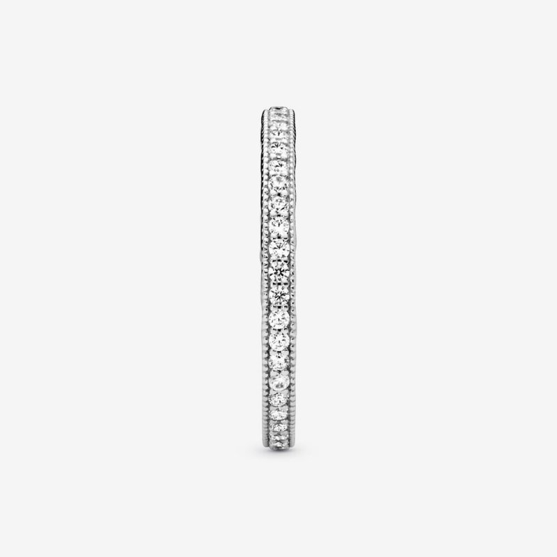 Silver Ring With Clear Cubic Zirconia