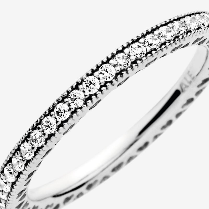 Silver Ring With Clear Cubic Zirconia