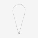 Collana con cerchio, pavé e logo Pandora