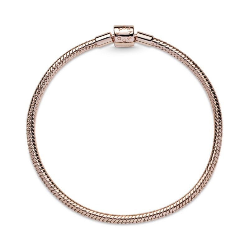 Bracciale Pandora Moments con maglia snake e chiusura a barile