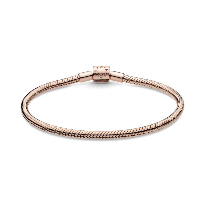 Bracciale Pandora Moments con maglia snake e chiusura a barile