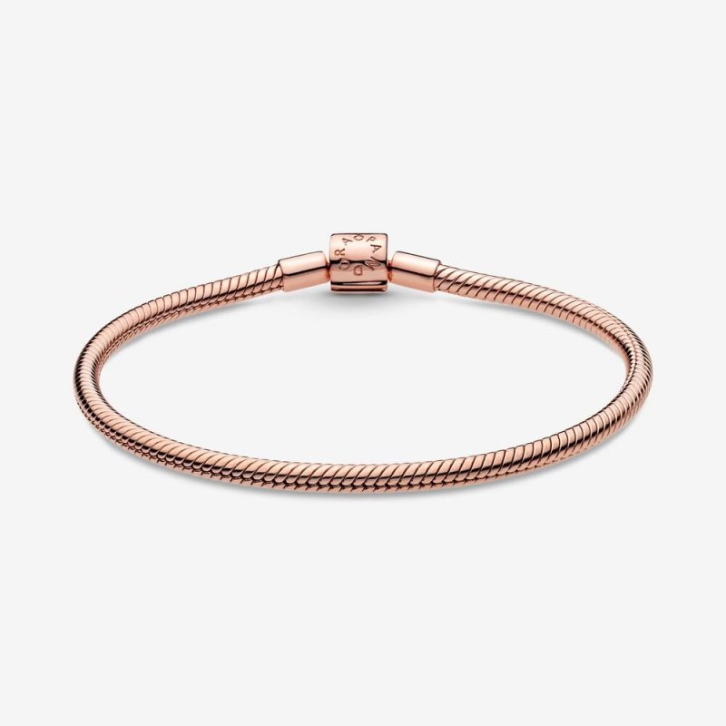Bracciale Pandora Moments con maglia snake e chiusura a barile