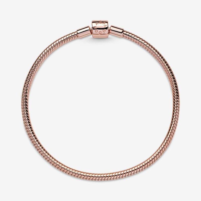 Bracciale Pandora Moments con maglia snake e chiusura a barile