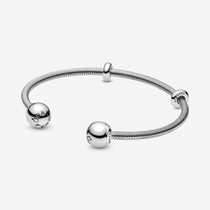 Bracciale Rigido Aperto Maglia Snake Pandora Moments