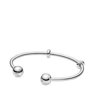 Bracciale Rigido Aperto Maglia Snake Pandora Moments