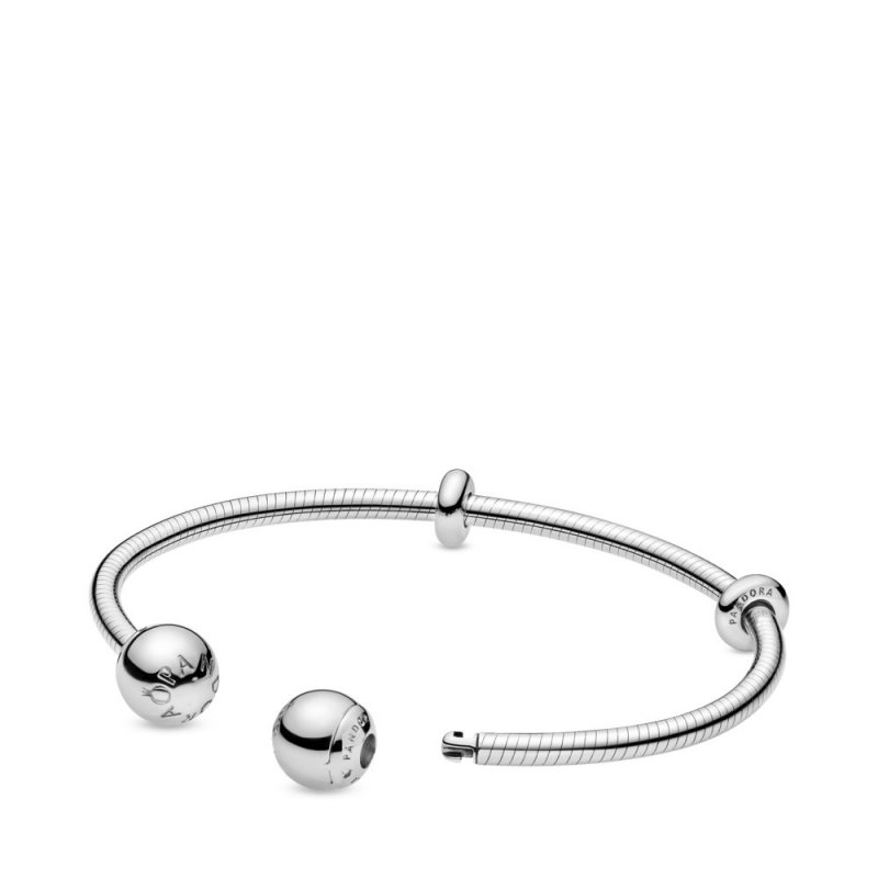 Bracciale Rigido Aperto Maglia Snake Pandora Moments