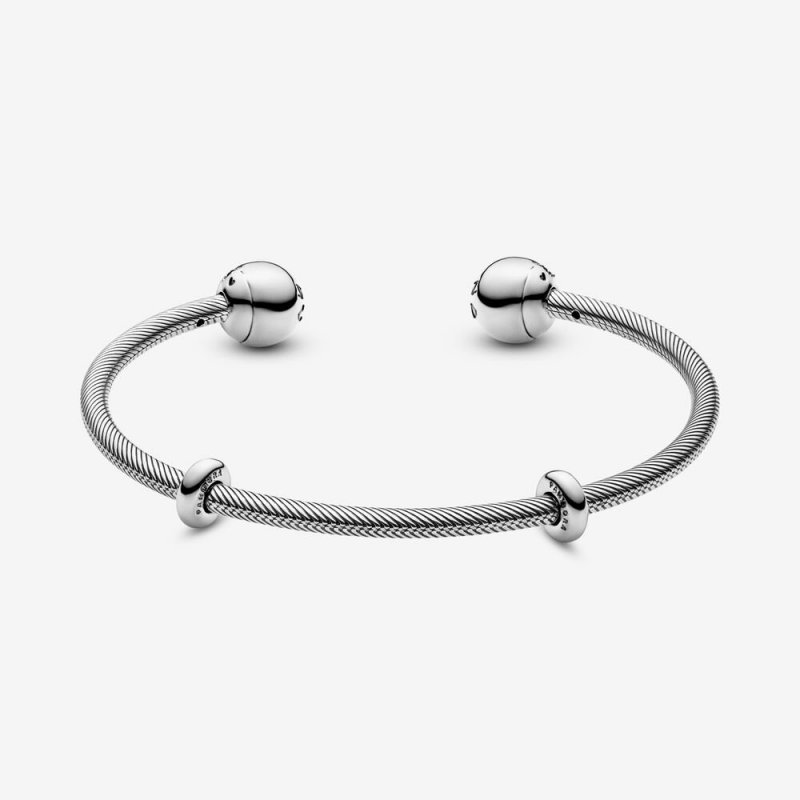 Bracciale Rigido Aperto Maglia Snake Pandora Moments