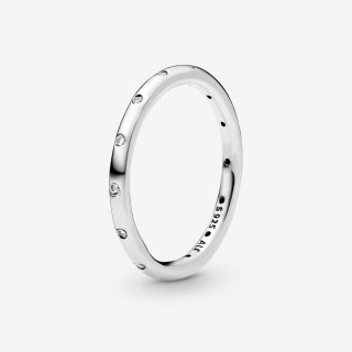 Anello a fascia scintillante semplice