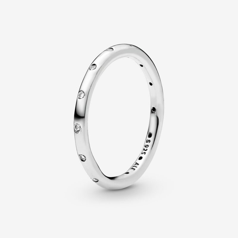 Anello a fascia scintillante semplice